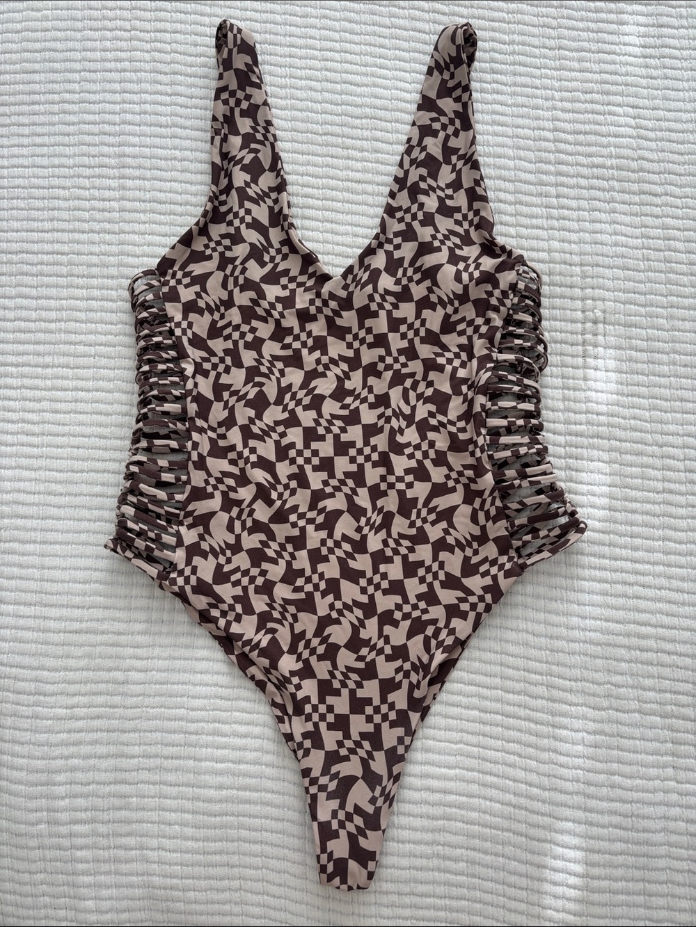 Stone Fox Swim One Piece Woven Sides